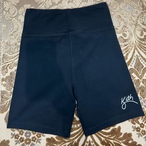 KITH BLACK BIKER SHORTS